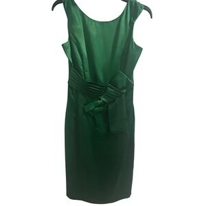 Charlotte Russe Green Dress‎ Sleeveless Sheath Cocktail Party Size Small